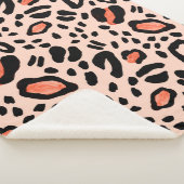 Abstrakter Aquarellleopard. Muster Sherpadecke (3/4)