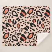Abstrakter Aquarellleopard. Muster Sherpadecke (Vorderseite (Horizontal))