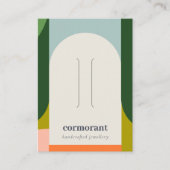 Abstrakter Arch Retro farbenfroher Logoklammer Visitenkarte (Vorderseite)