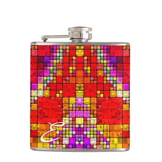 Abstrakter Art. 93A Wrapped Flask Flachmann (Vorderseite)