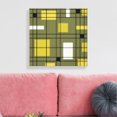 abstrakter Art Avocado Green aus den 50er Jahren Leinwanddruck (Insitu (Wohnzimmer))