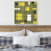 abstrakter Art Avocado Green aus den 50er Jahren Leinwanddruck (Insitu (Schlafzimmer))