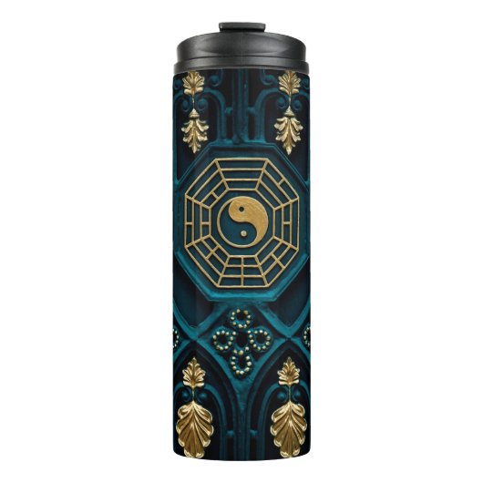 Abstrakter asiatischer Hintergrund Thermosbecher (Vorderseite)