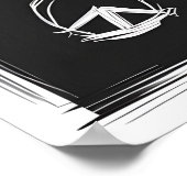 Abstrakter Astronaut Helm Kunst Poster (Ecke)