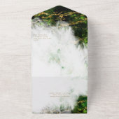 Abstrakter Atemberaubender Smarald Crystal Agate All In One Einladung (Außenbereich)