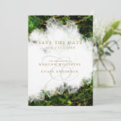 Abstrakter Atemberaubender Smarald Crystal Agate Einladung (Stehend Vorderseite)