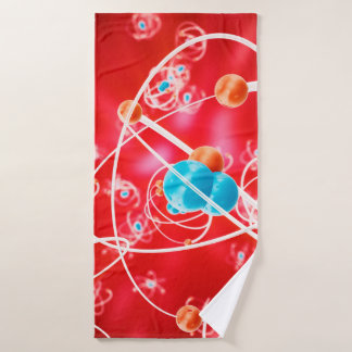 Abstrakter Atom-Hintergrund, chemisches Modell von Badehandtuch