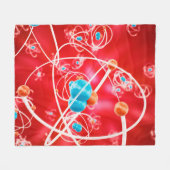 Abstrakter Atom-Hintergrund, chemisches Modell von Fleecedecke (Vorderseite (Horizontal))