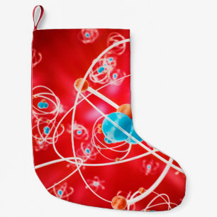 Abstrakter Atom-Hintergrund, chemisches Modell von Kleiner Weihnachtsstrumpf