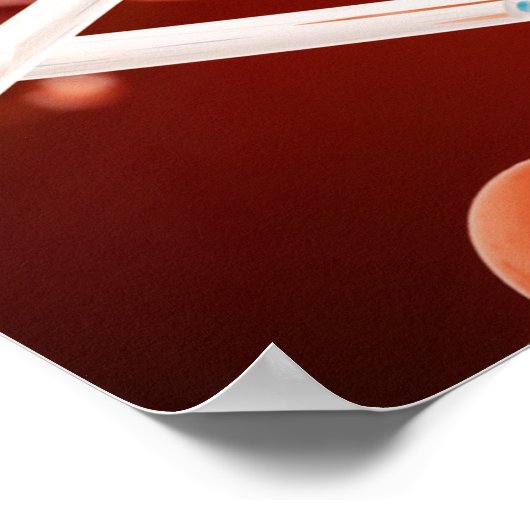 Abstrakter Atom-Hintergrund, chemisches Modell von Poster (Ecke)