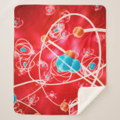 Abstrakter Atom-Hintergrund, chemisches Modell von Sherpadecke (Vorderseite)