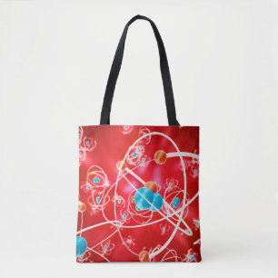 Abstrakter Atom-Hintergrund, chemisches Modell von Tasche