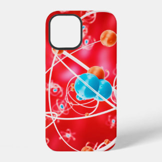 Abstrakter Atomhintergrund, Chemie-Modell eines Mo iPhone 12 Hülle