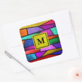 Abstrakter Aufkleber aus Hartglas (Umschlag)