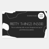 Abstrakter Aufkleber für Schwarzweiß-Business-Verp (Vorderseite)