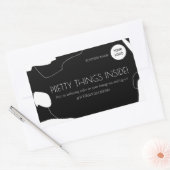 Abstrakter Aufkleber für Schwarzweiß-Business-Verp (Umschlag)