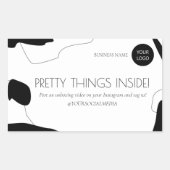 Abstrakter Aufkleber für Schwarzweiß-Business-Verp (Vorderseite)