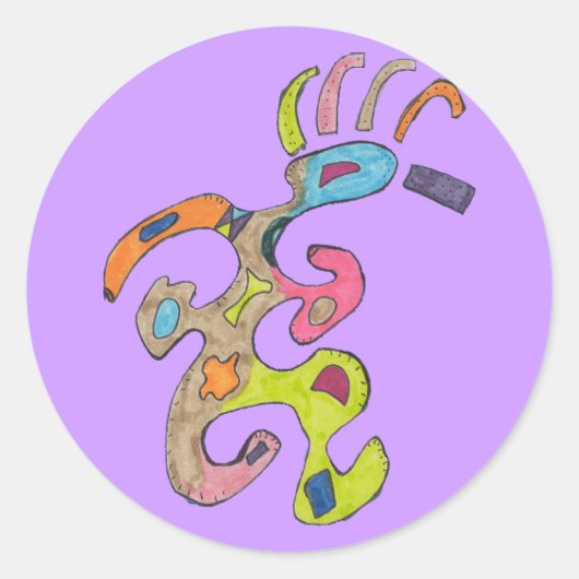 abstrakter Aufkleber "Running Man" (Vorderseite)