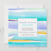 Abstrakter Aufschub der Tropischen Gezeitenhochzei Einladung (Vorderseite)