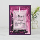 Abstrakter Aufzug Einladung (Stehend Vorderseite)