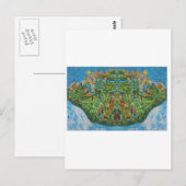 Abstrakter Ausdruck: "ESTEPONA DANCING" Postkarte (Vorne/Hinten)