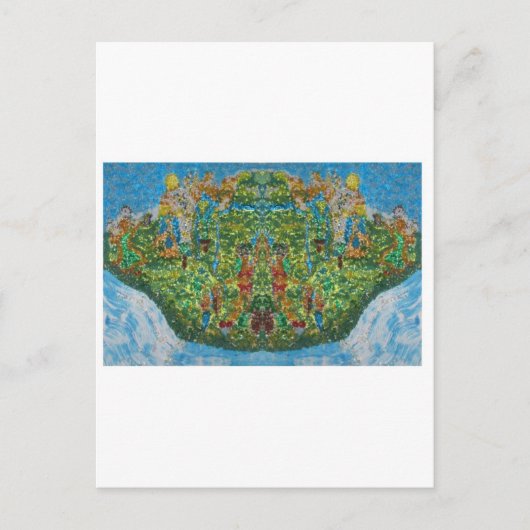 Abstrakter Ausdruck: "ESTEPONA DANCING" Postkarte (Vorderseite)