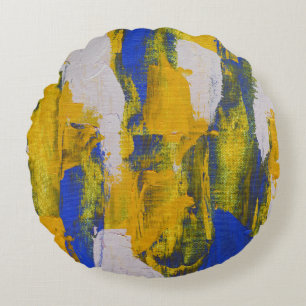 Abstrakter Ausdruck Nr. 10 von Michael Moffa Rundes Kissen