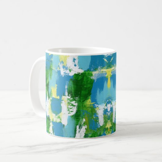 Abstrakter Ausdruck Nr. 5 von Michael Moffa Kaffeetasse (Vorderseite Links)