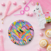 Abstrakter Ausdruck Pappteller (Party)