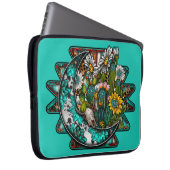 Abstrakter Aztekenmond Laptopschutzhülle (Vorne Rechts)