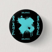 Abstrakter Balance-Knopf Pin - Moderne Cyberpunk Button (Vorderseite)