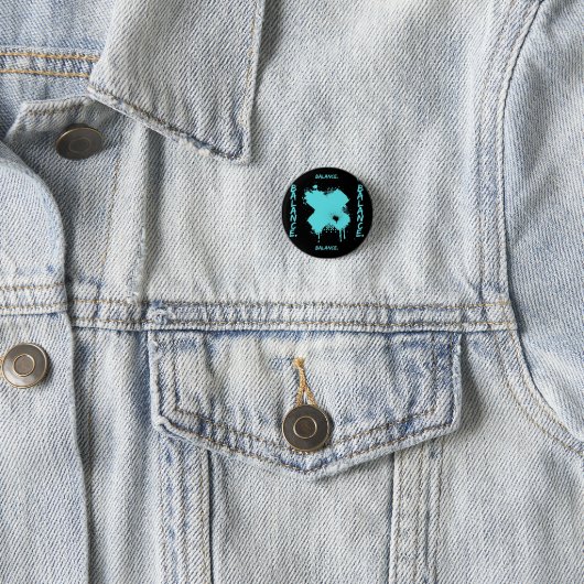 Abstrakter Balance-Knopf Pin - Moderne Cyberpunk Button (Beispiel)