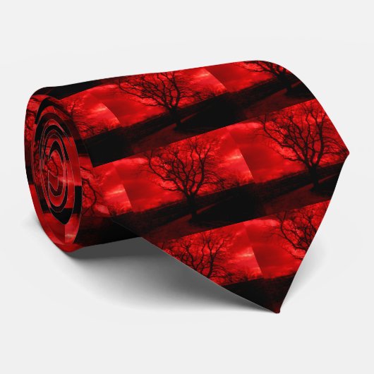 Abstrakter Baldbaum Krawatte (Gerollt)