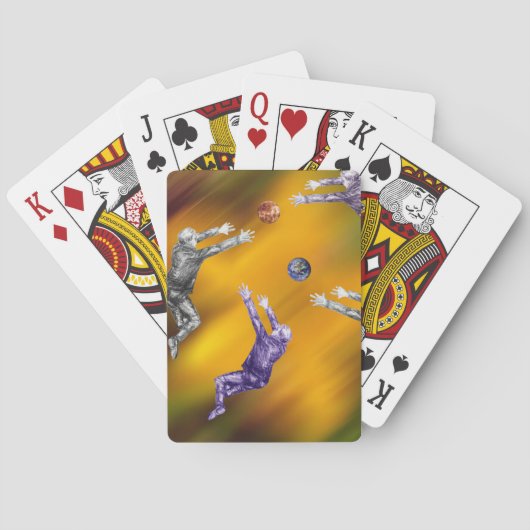 Abstrakter Ballkampf Spielkarten (Rückseite)