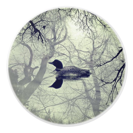 Abstrakter Ballon auf einer Seenotter Keramikknauf (Vorderseite)