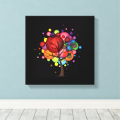 Abstrakter Balonbaum Wrapped Canvas Leinwanddruck (Insitu (Holzboden))