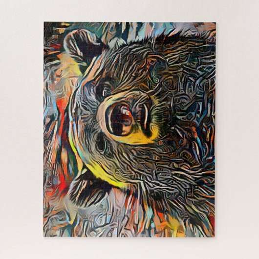 Abstrakter Bär | Herausforderung hart Puzzle (Vertikal)