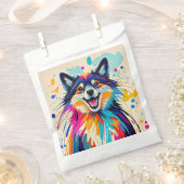 Abstrakter Bär niedliche glückliche Tierkunst Geschenktütchen (Ausgeschnitten)