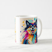 Abstrakter Bär niedliche glückliche Tierkunst Kaffeetasse (VorderseiteRechts)