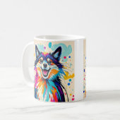 Abstrakter Bär niedliche glückliche Tierkunst Kaffeetasse (Vorderseite Links)