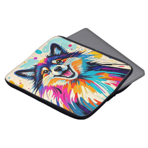 Abstrakter Bär niedliche glückliche Tierkunst Laptopschutzhülle