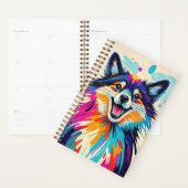 Abstrakter Bär niedliche glückliche Tierkunst Planer (Anzeige)