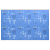 Abstrakter Barkcloth Blue Stoff (Fat Quarter (45,7 x 55,9 cm))