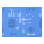 Abstrakter Barkcloth Blue Tischdecke (Vorderseite (Horizontal))