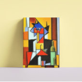 Abstrakter Barkeeper Cubist Canvas Print Leinwanddruck