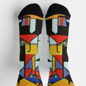 Abstrakter Barkeeper Cubist Socks Socken (Oben)
