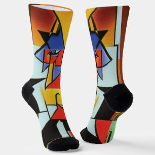 Abstrakter Barkeeper Cubist Socks Socken
