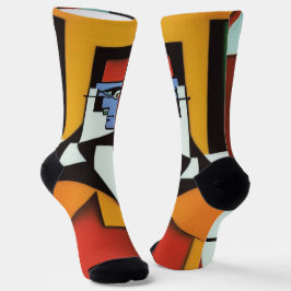 Abstrakter Barkeeper Cubist Socks Socken