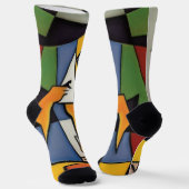 Abstrakter Barkeeper Cubist Socks Socken (Gewinkelt)