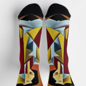 Abstrakter Barkeeper Cubist Socks Socken (Oben)